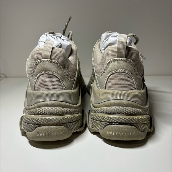 NEW BALENCIAGA TRIPLE S Faded Beige Mens Size 7 - Picture 5 of 7